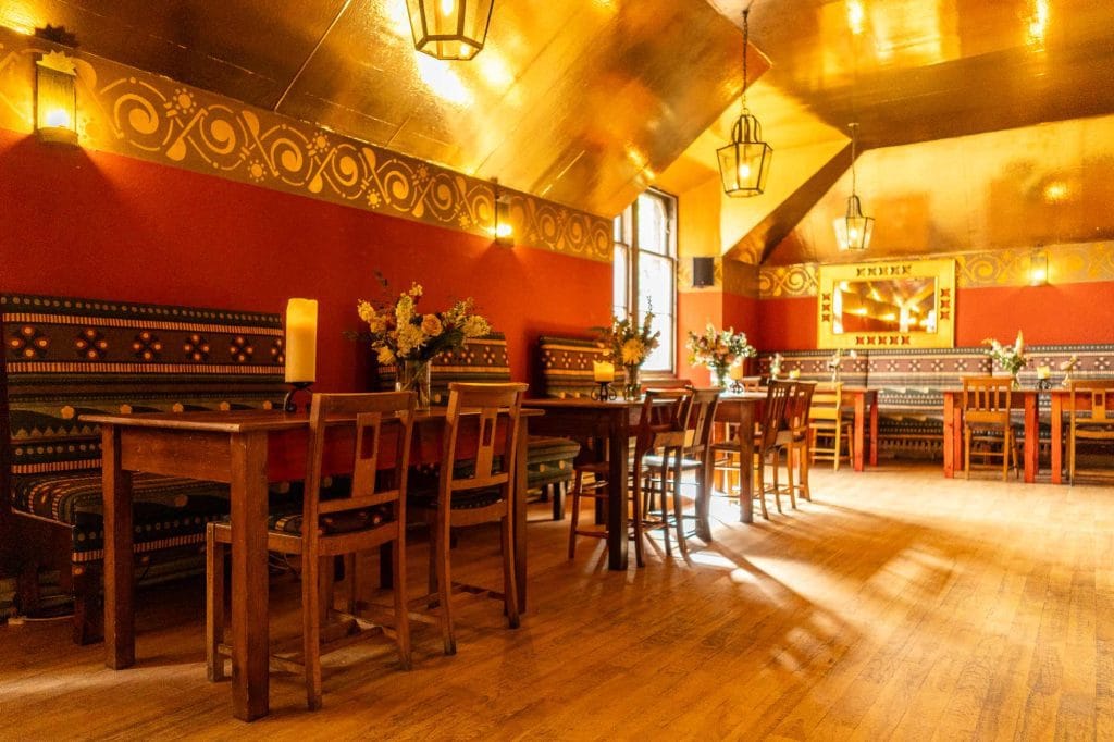 Cottiers - view of the private dining area in The Attic